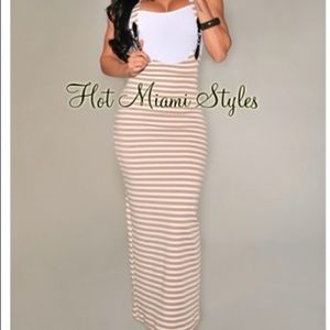 Maxi suspender dress